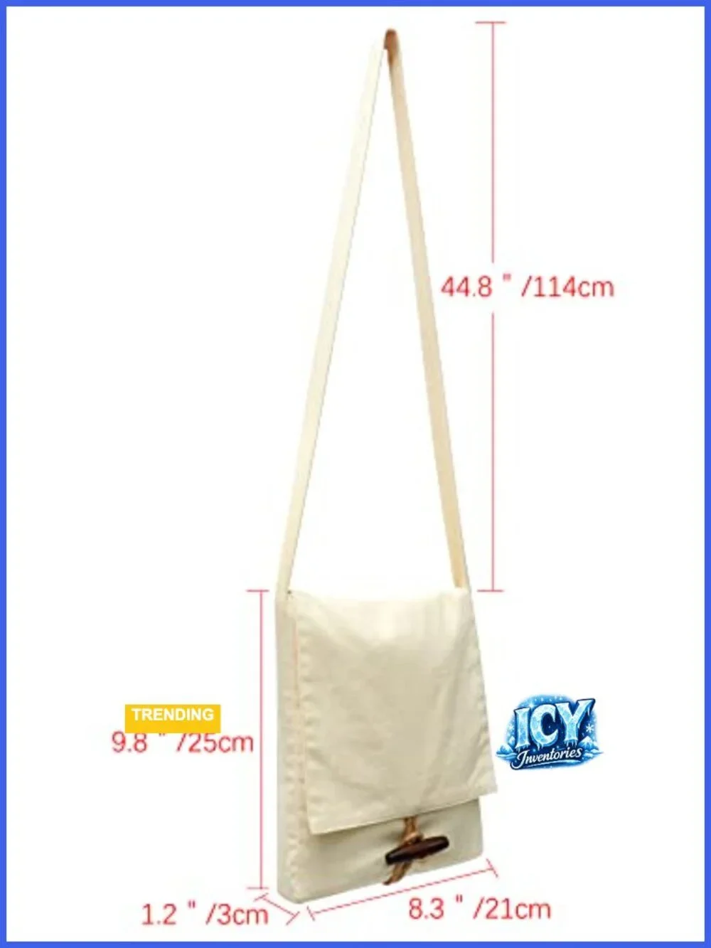 Medieval Canvas Crossbody Satchel for Women Renaissance Fair Shoulder Bag